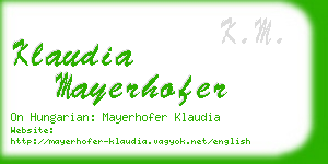 klaudia mayerhofer business card